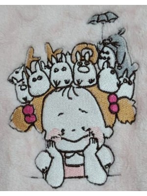 COBERTOR MANTA POP CORN MEI ROSA