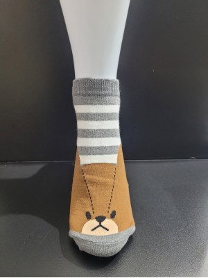 MEIA CANO CURTO URSO LISTRADO